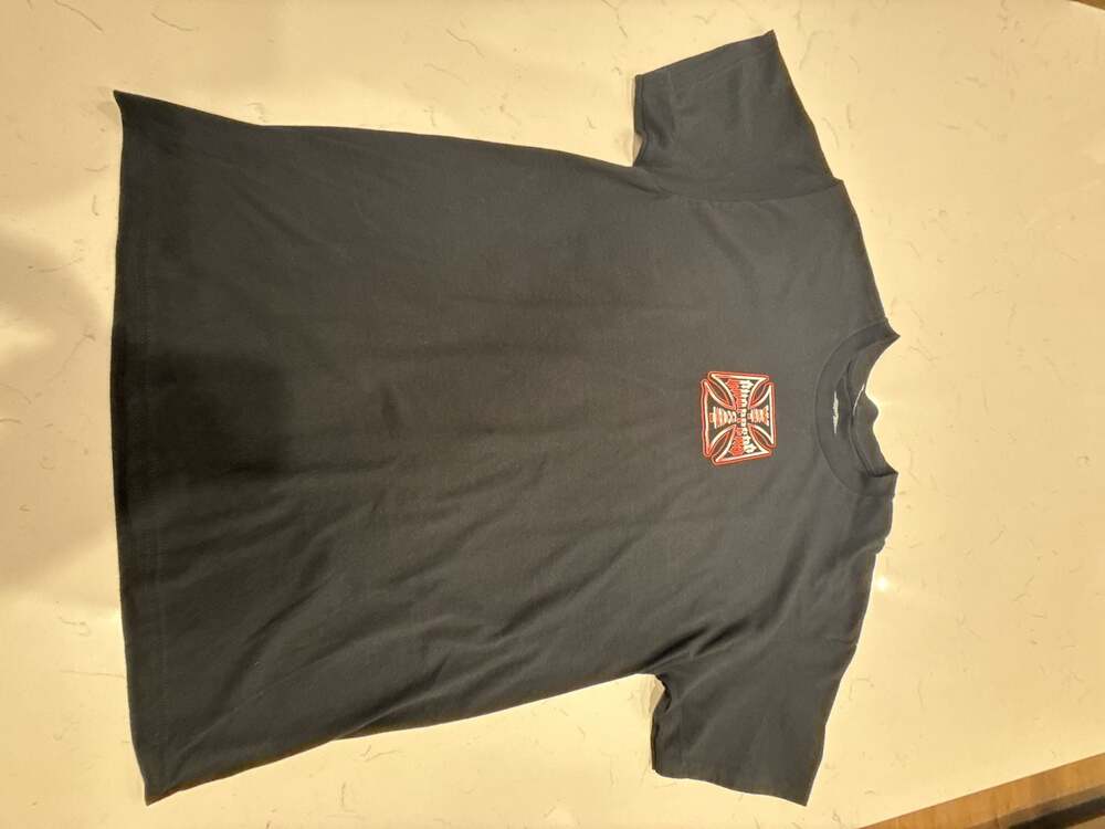 West Coast Choppers Iron Cross Logo Graphic T-Shirt Black Size L